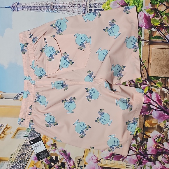 Hurley Men's Light Pink Swim Shorts Skeleton Cocktail Size Small New - Picture 7 of 8